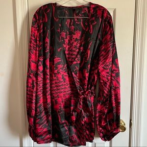 Lane Bryant Wrap Shirt with Bubble Long Sleeves (at wrists)